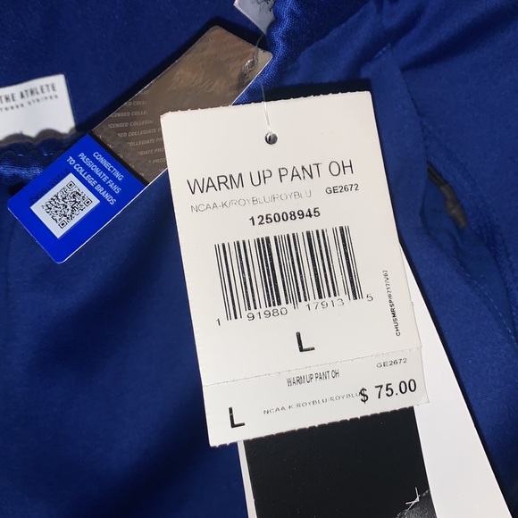 Adidas Kansas Jayhawks Warm Up Training Track Pants - Picture 6 of 7